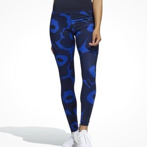 Adidas Marimekko Tights Blue Floral W’s Originals Believe This Long -Small NWT